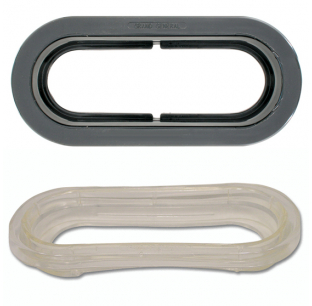 Cold-Resistant Rubberized Vinyl Grommets for 6 Inch Oval Lights - Black or Clear