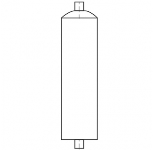 Grand Rock Cummins Electronic 5 Inch Muffler, Type 1, 10x44.5, 5 ID/ID