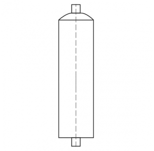 Grand Rock Universal 5 Inch Muffler, Type 1, 14x36, 5 Inch ID/ID