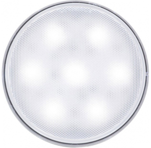 4 Inch Round 7 LED Interior Dome Light with Gray Housing for Vehicles