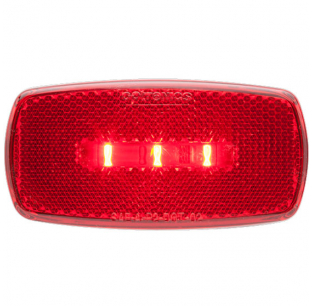 3 LED Red Marker and Clearance Light With Reflex for Vehicle Safety