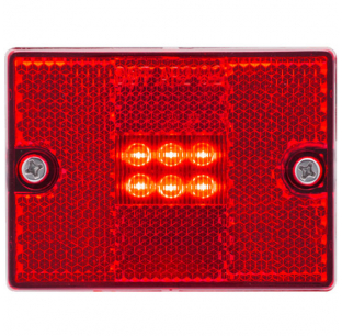 6 LED Red Marker and Clearance Light with Reflex for Enhanced Visibility and Safety