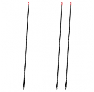 Miami Star 3' Fiberglass Regular Black Whip Antenna