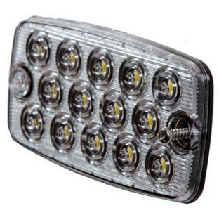 Maxxima Rectangular LED White Combo Interior Courtesy & Back-Up Light, 14 LEDs, 165 Lumens, 12.8VDC, Ultra Thin Design