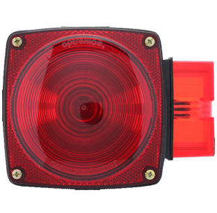 Submersible Passenger Side Self Grounding Incandescent Red Tail Light for Vehicles