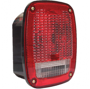 Incandescent Red Tail Light with Backup Light and License Illuminator