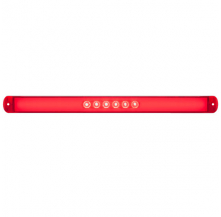 17 Inch 28 LED Red Stop/Turn/Tail Light Bar with .180 Male Bullets on Power Leads
