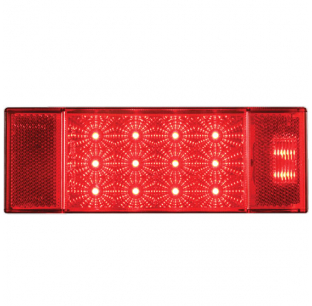 Passenger Side Low Profile 14 LED Combination Tail Light for Enhanced Vehicle Visibility