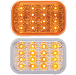 Rectangular 16 LED Amber Parking/Turn Signal Light with PL-3 Connection