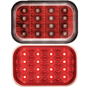 Rectangular 16 LED Red Stop/Turn/Tail Light with PL-3 Connection for Vehicles