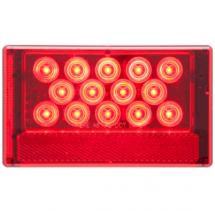 Passenger Side Low Profile 18 LED Red Combination Tail Light - Durable, Bright, and Efficient