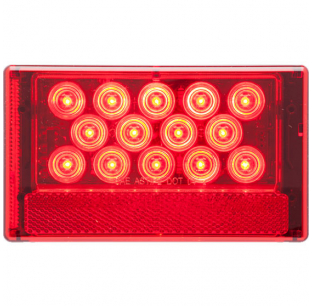 Driver Side Low Profile 23 LED Red Combination Tail Light for Enhanced Visibility and Safety