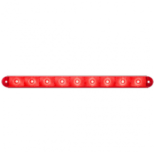 9 LED Red Ultra Thinline Stop/Turn/Tail Light Bar with Weathertight 3-Pin Connection