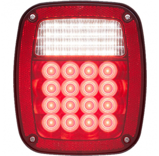 Passenger Side 52 LED Red Combination Stop/Turn/Tail/Back-Up Light for Vehicles