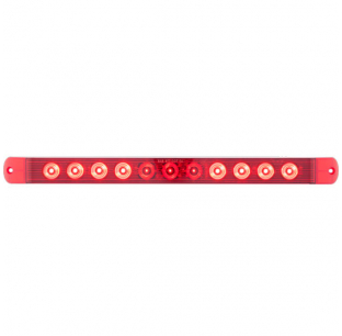 17 Inch 11 LED Red Stop, Turn, Tail Light with 12 Inch Hard Wired Leads