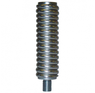 TPHD 3-Inch Heavy Duty Stainless Steel Spring for Antennas, Electro-Polished, Chrome Plated Brass Inserts, 3/8 Inch x 24 Threads