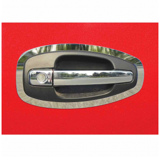 Kenworth T680 Door Handle Trim, 430 Stainless Steel, Easy 3M Tape Install, Fits Most T680 Models