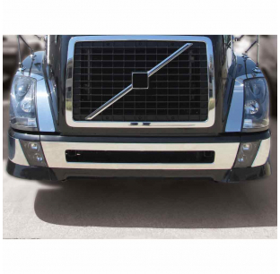 Stainless Steel Fender Guard for Volvo VN600/VN700 Series 2003 & Newer, Fits VN630, 670, 730, 780 Models, Sold in Pairs, Easy 3M Tape Install