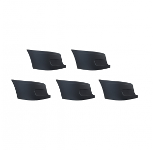 Pack of 5 Freightliner Cascadia 2008-2017 Passenger Side Bumper End Cover Without Fog Light Hole