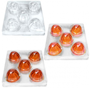Glass Watermelon Marker Light Lens 5 Pack - Fits Grakon 1000 Style Cab Light Housings