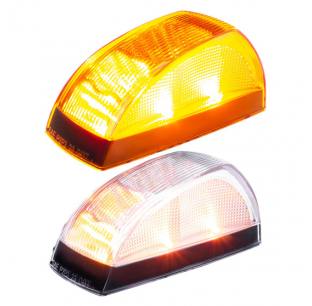 Amber LED Cab Light for Freightliner M2 - Amber or Clear Lens, 8 LEDs, IP67 Water Resistant