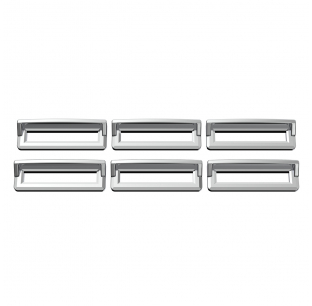 Chrome Plastic Freightliner Classic/FLD Indicator Label Cover with Visor - Set of 6